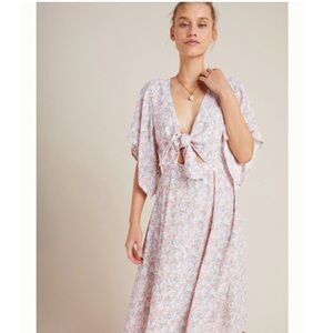 Faithfull the Brand tie front floral midi